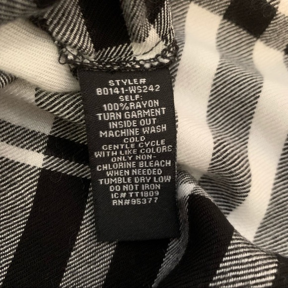 SANCTUARY Black White Flannel Shirt - Picture 6 of 6